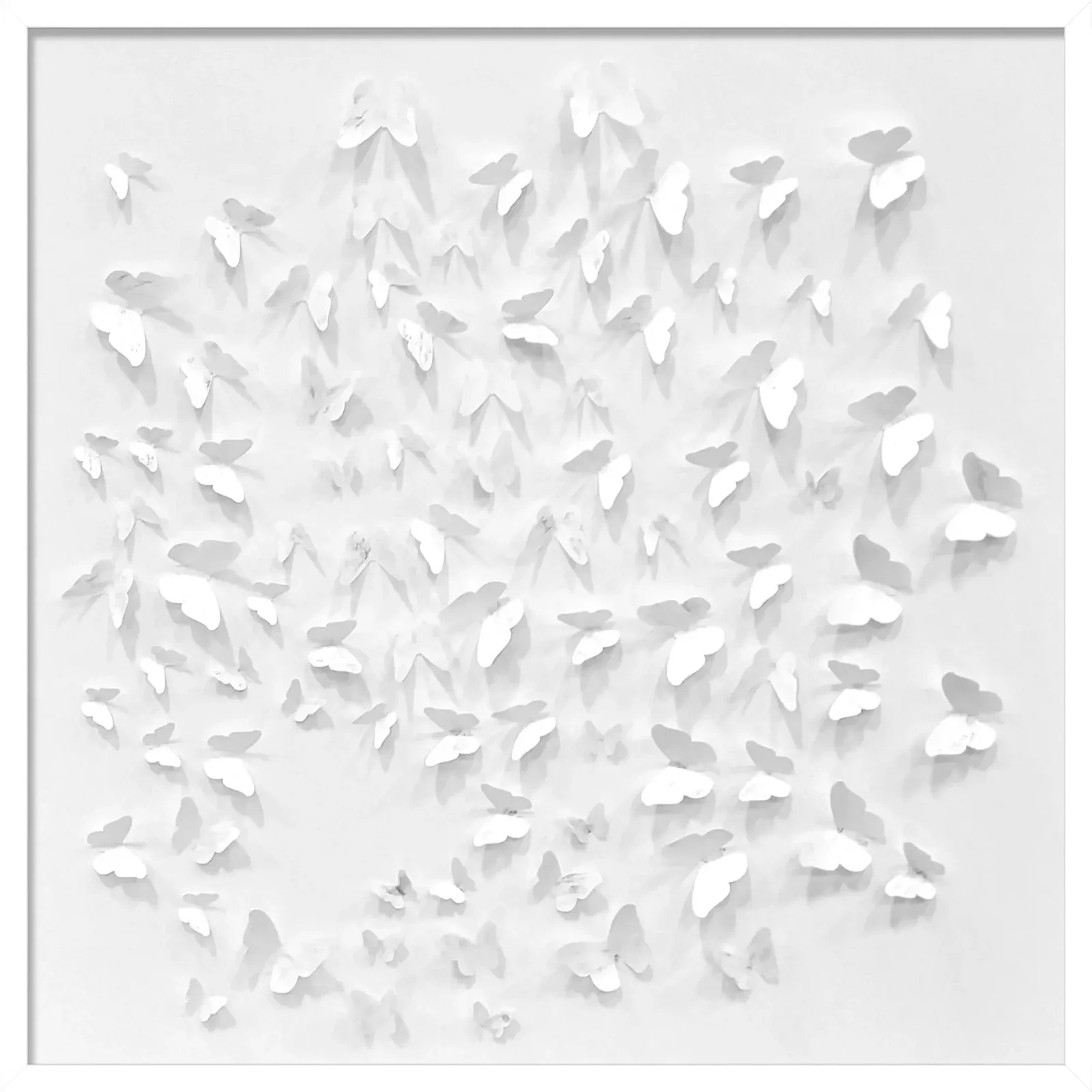 Silver Butterfly Shadowbox 2 by Wendover Art Group