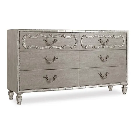 Carved Six-Drawer Dresser by Hooker Furniture