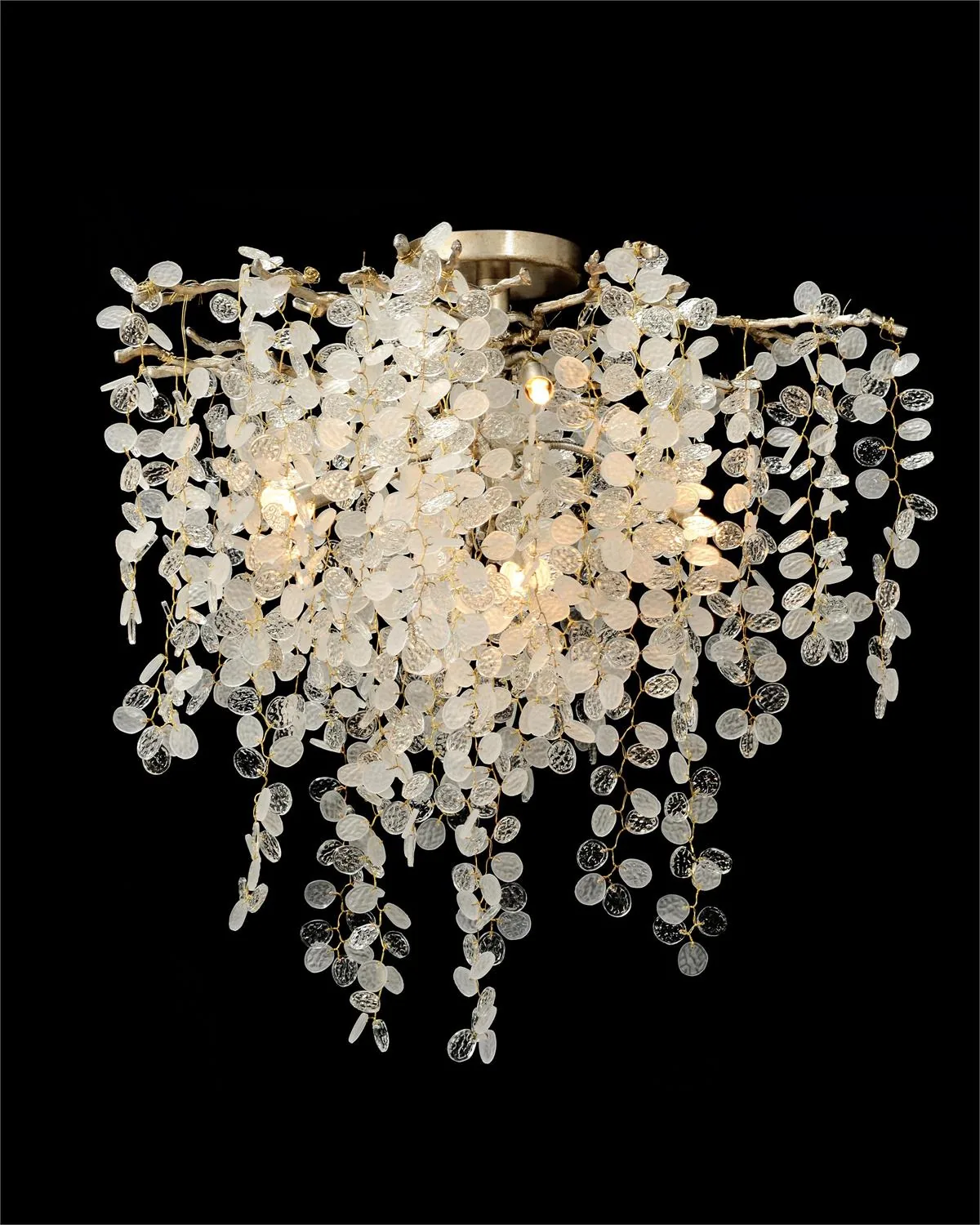 Shiro Noda Five Light Flush Chandelier by John Richard