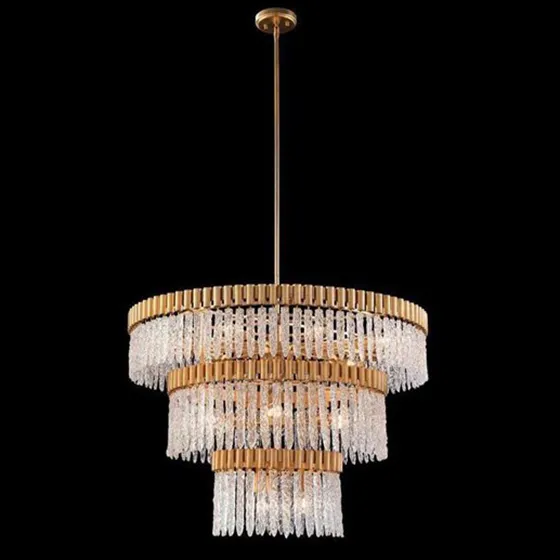 Three Tier Crystal Icicle Pendant by John Richard