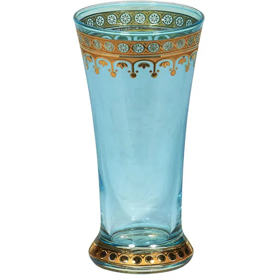 S/2 Sh Blue Glass Bold Applied Décor by Bradburn Gallery