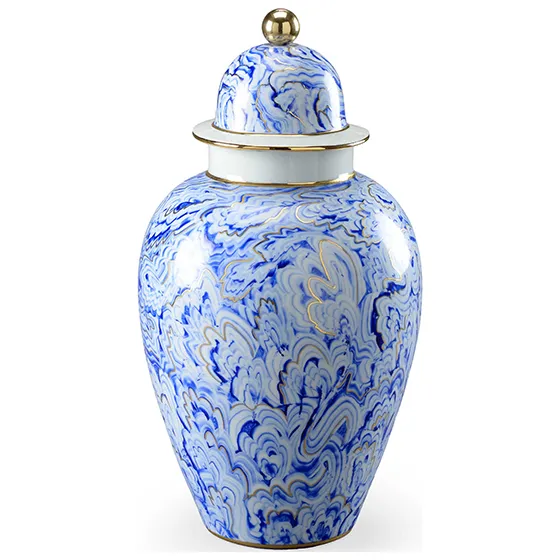 Marbelized Covered Urn by Chelsea House