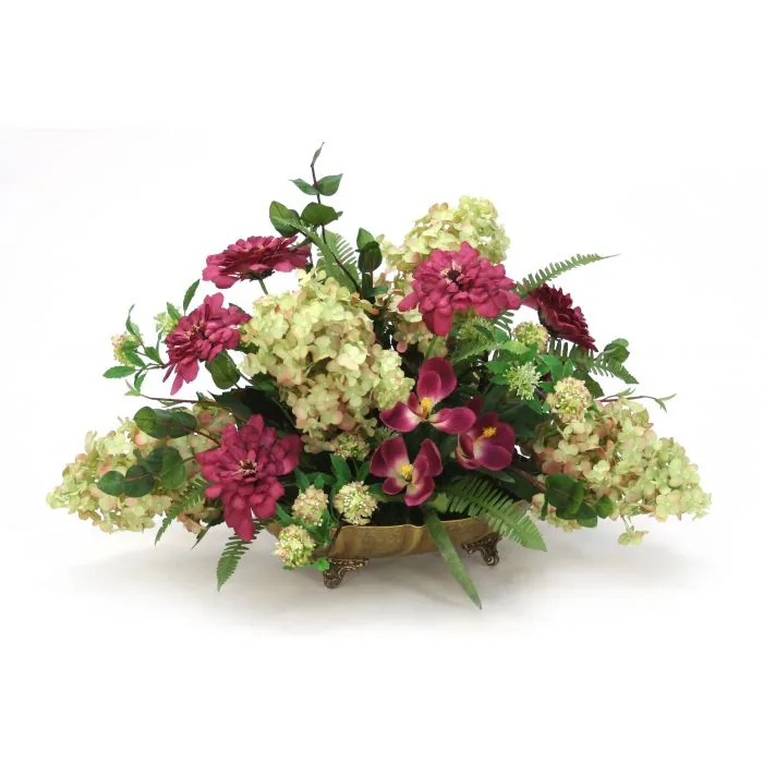 Hydrangea with Zinnia by Distinctive Designs