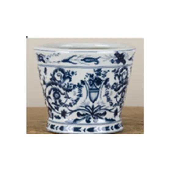 Porcelain Round Planter by Oriental Danny