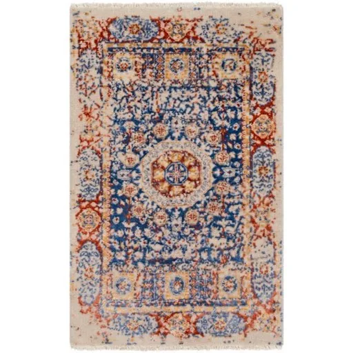 Ivorine rug Hand Knotted 50% NZ Wool, 50% Viscose by Surya Home