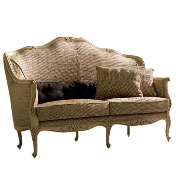 Carved Silver-Gilt Settee by Silvano Grifoni