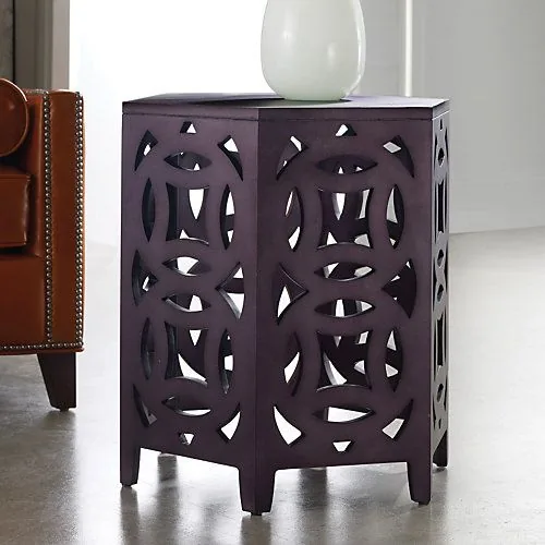 Melange Hexagonal Fretwork Side Table by Hooker Furniture