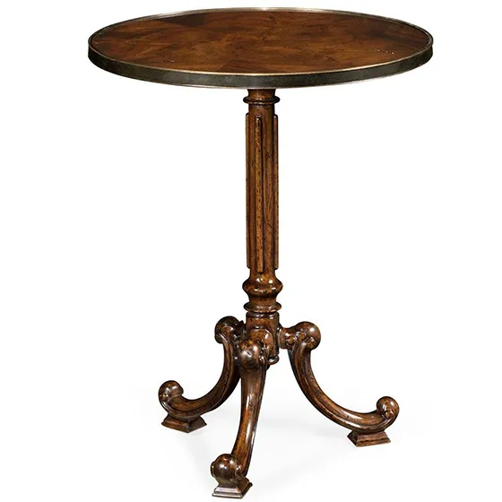 Walnut Tripod Pedestal Side Table by Jonathan Charles
