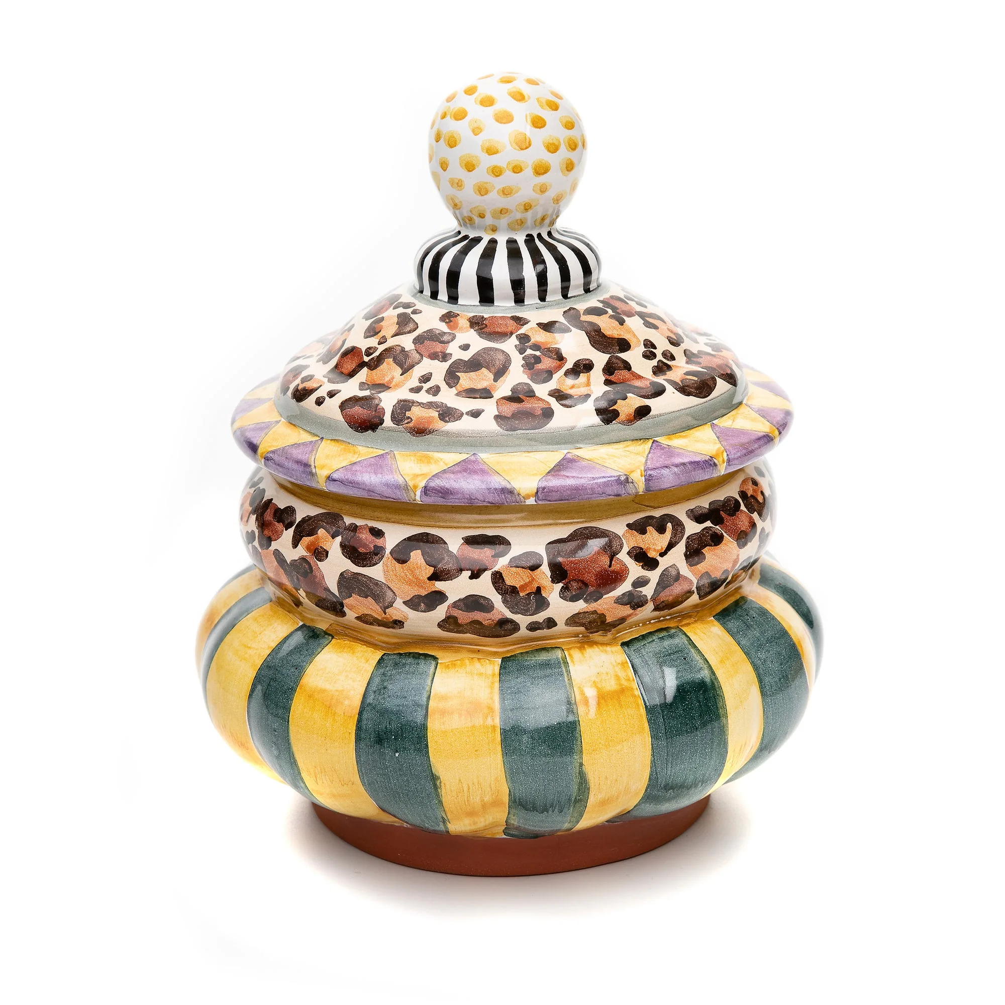 Leopard Groovy Canister by MacKenzie-Childs