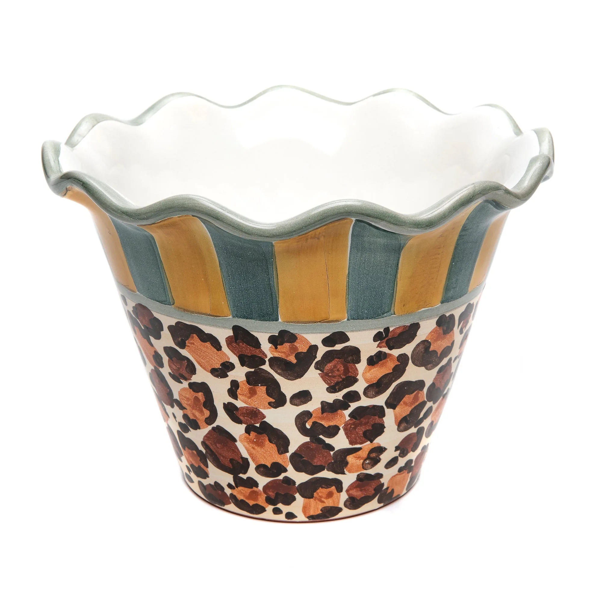Leopard Flower Pot by MacKenzie-Childs