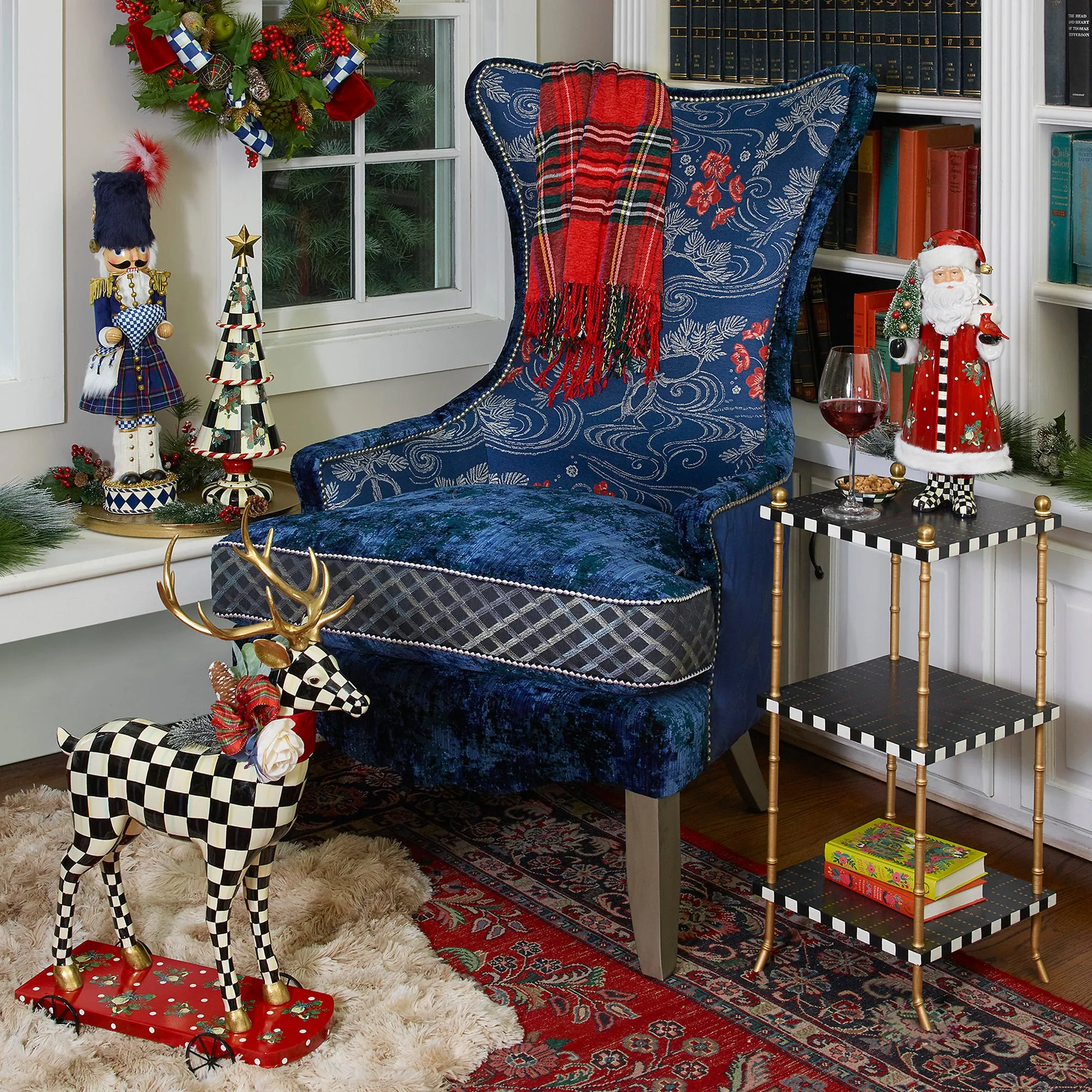 Bluetopia Three Tier Table by MacKenzie-Childs