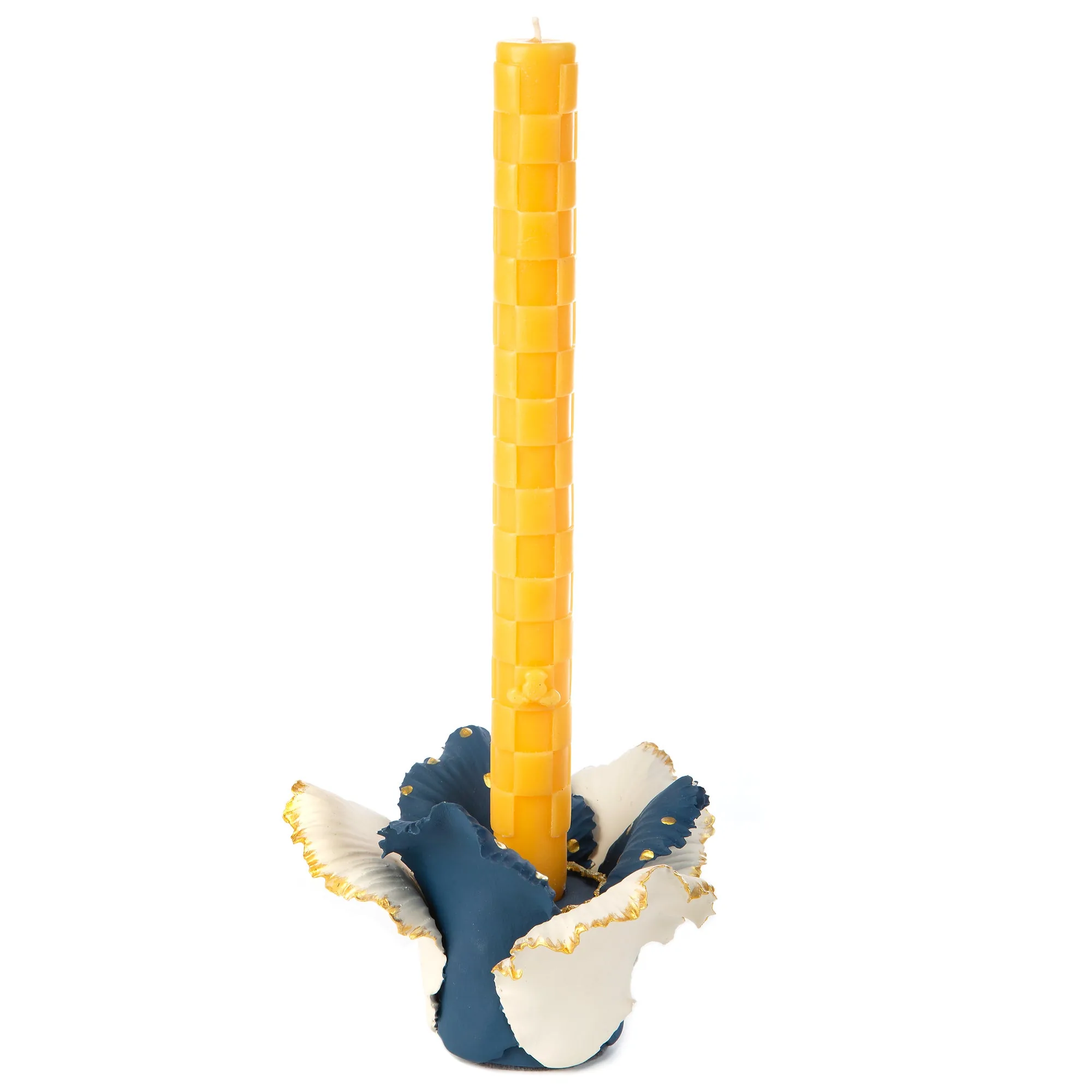 Daffodil Candle Holder - Blue & White by MacKenzie-Childs