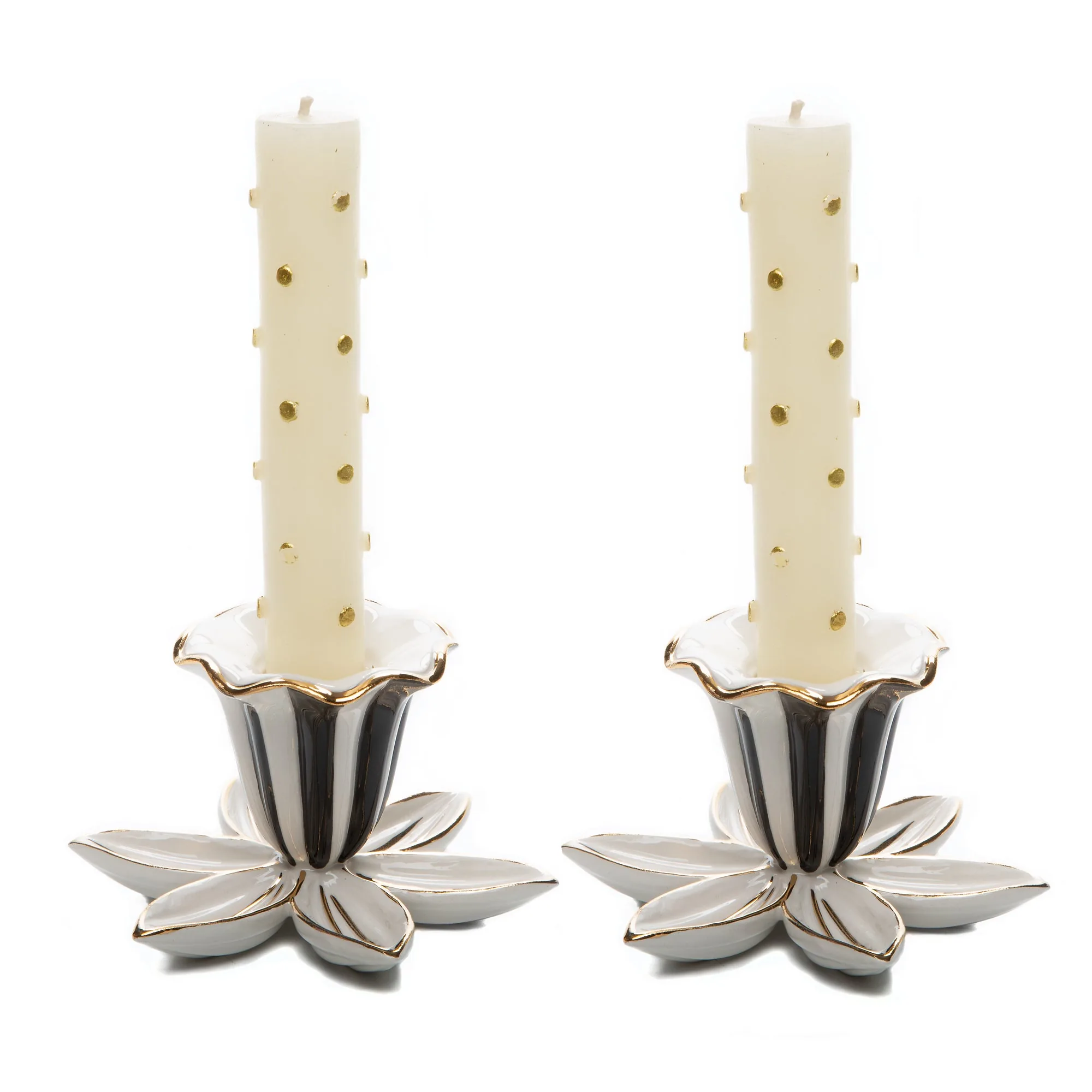 Mod Flower Candle Holders - Set of 2 by MacKenzie-Childs