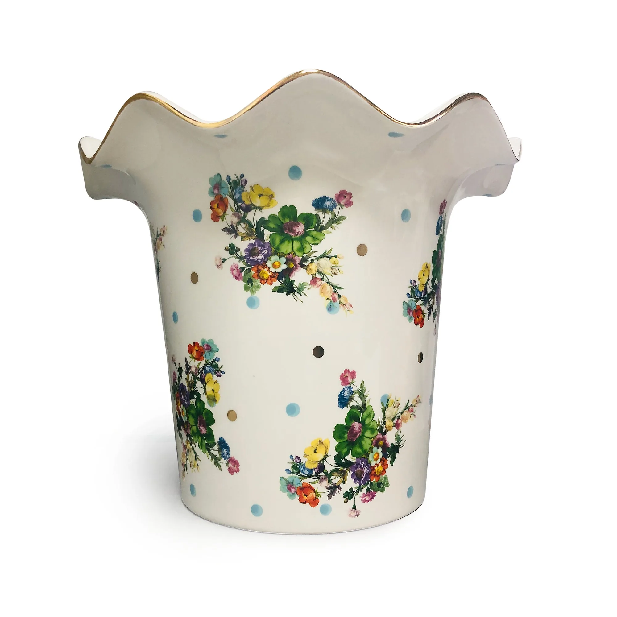 Flower Market Garden Pot - White by MacKenzie-Childs