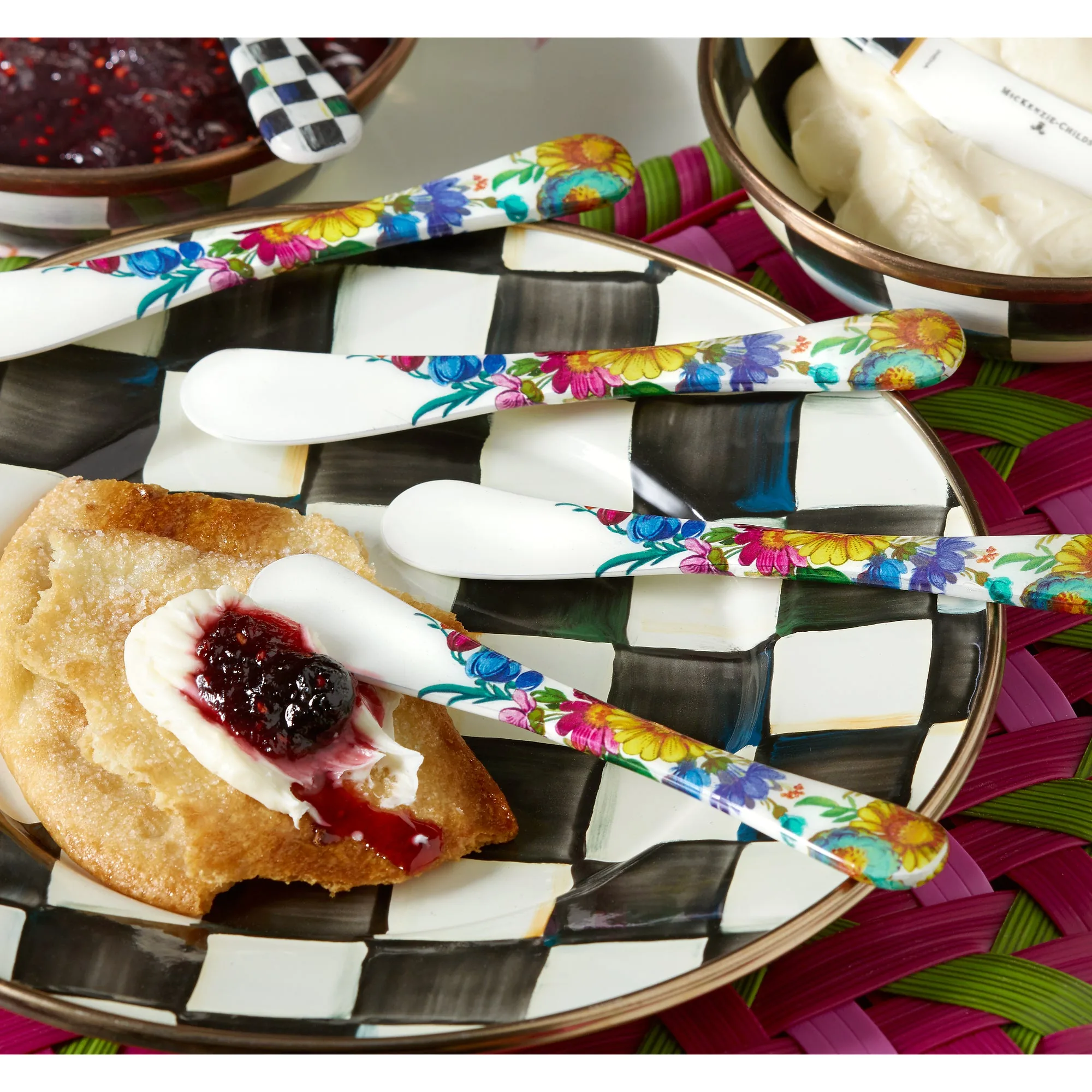 Flower Market Canape Knives - Set Of 4 by MacKenzie-Childs