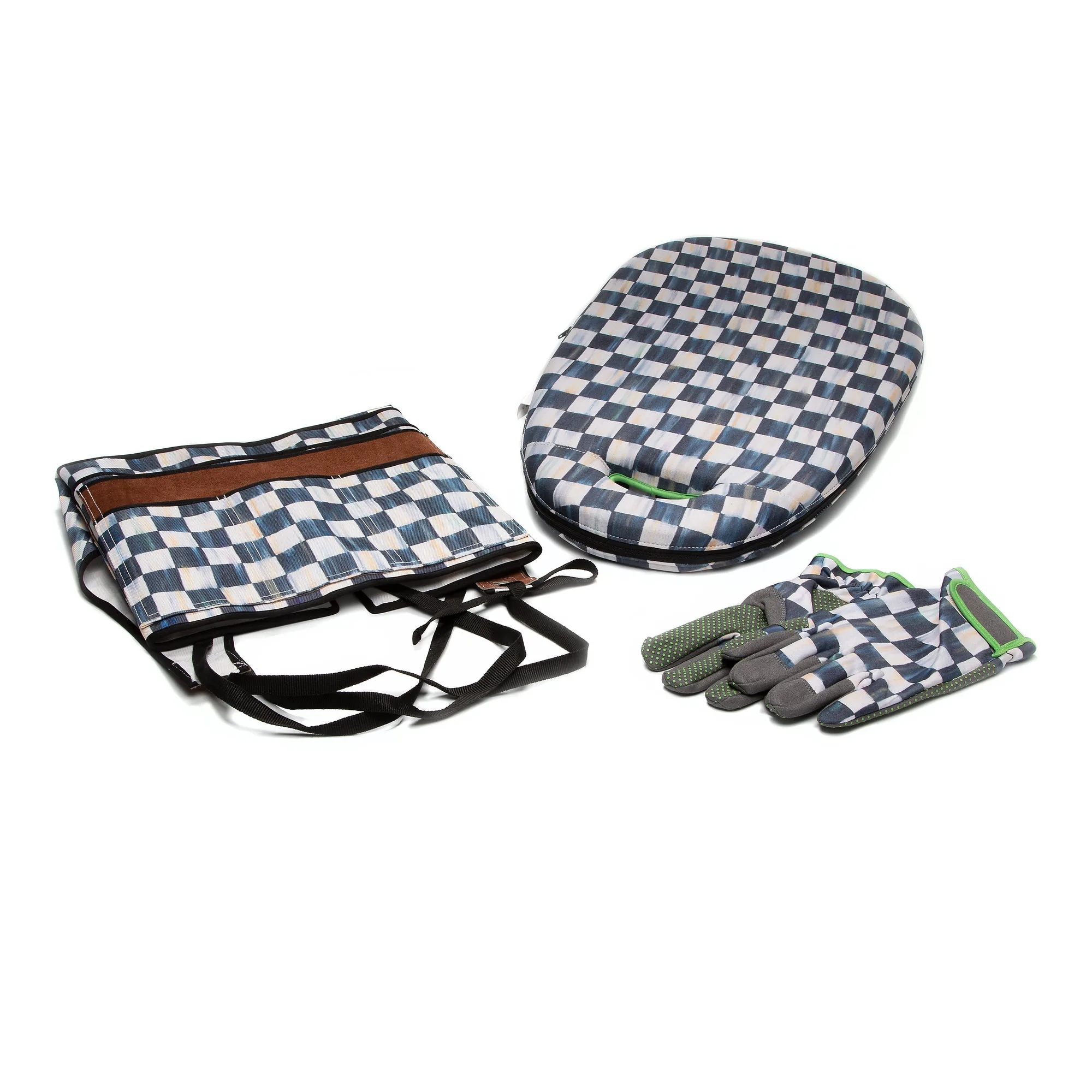 Courtly Check Gardening Kneeler by MacKenzie-Childs