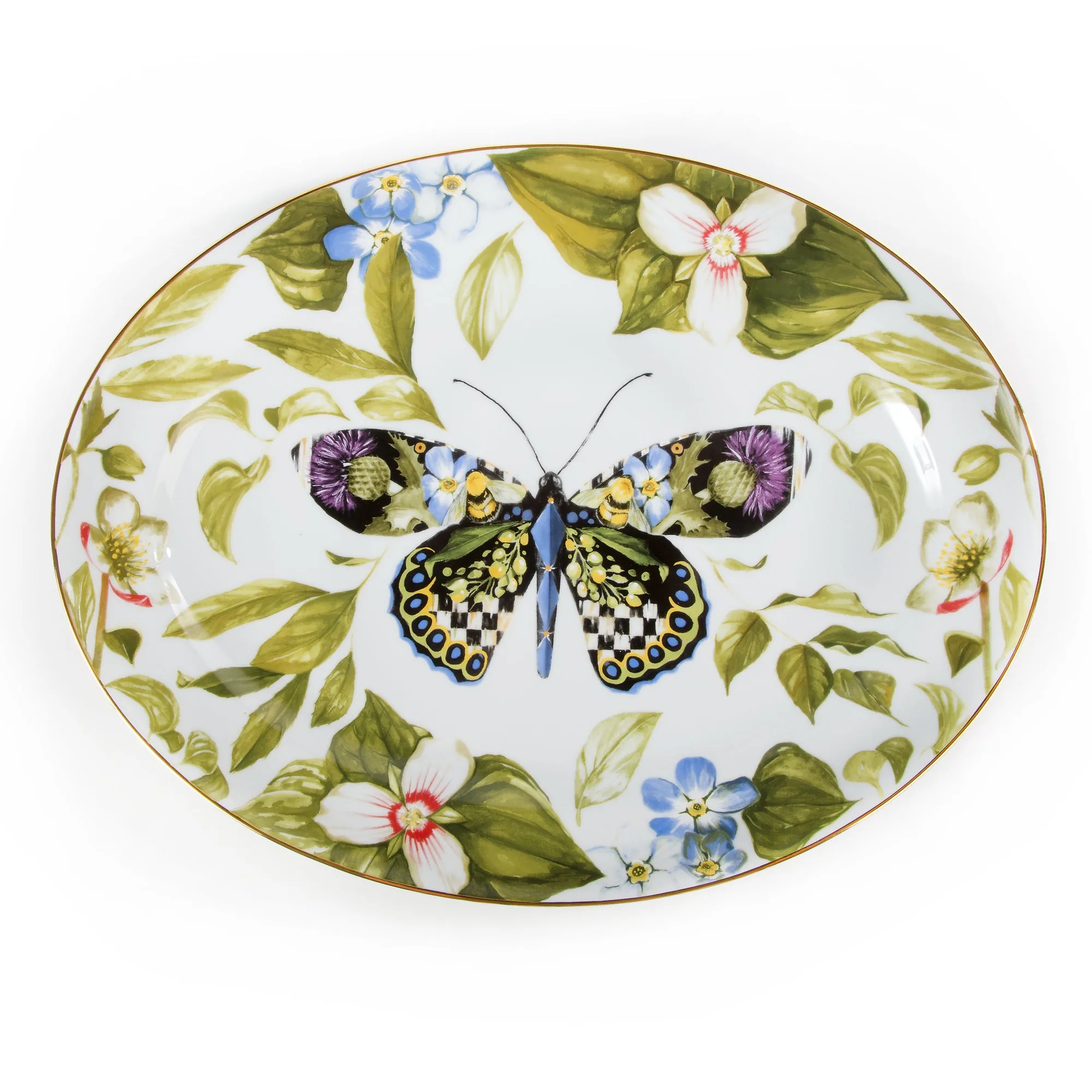 Thistle & Bee Serving Platter by MacKenzie-Childs
