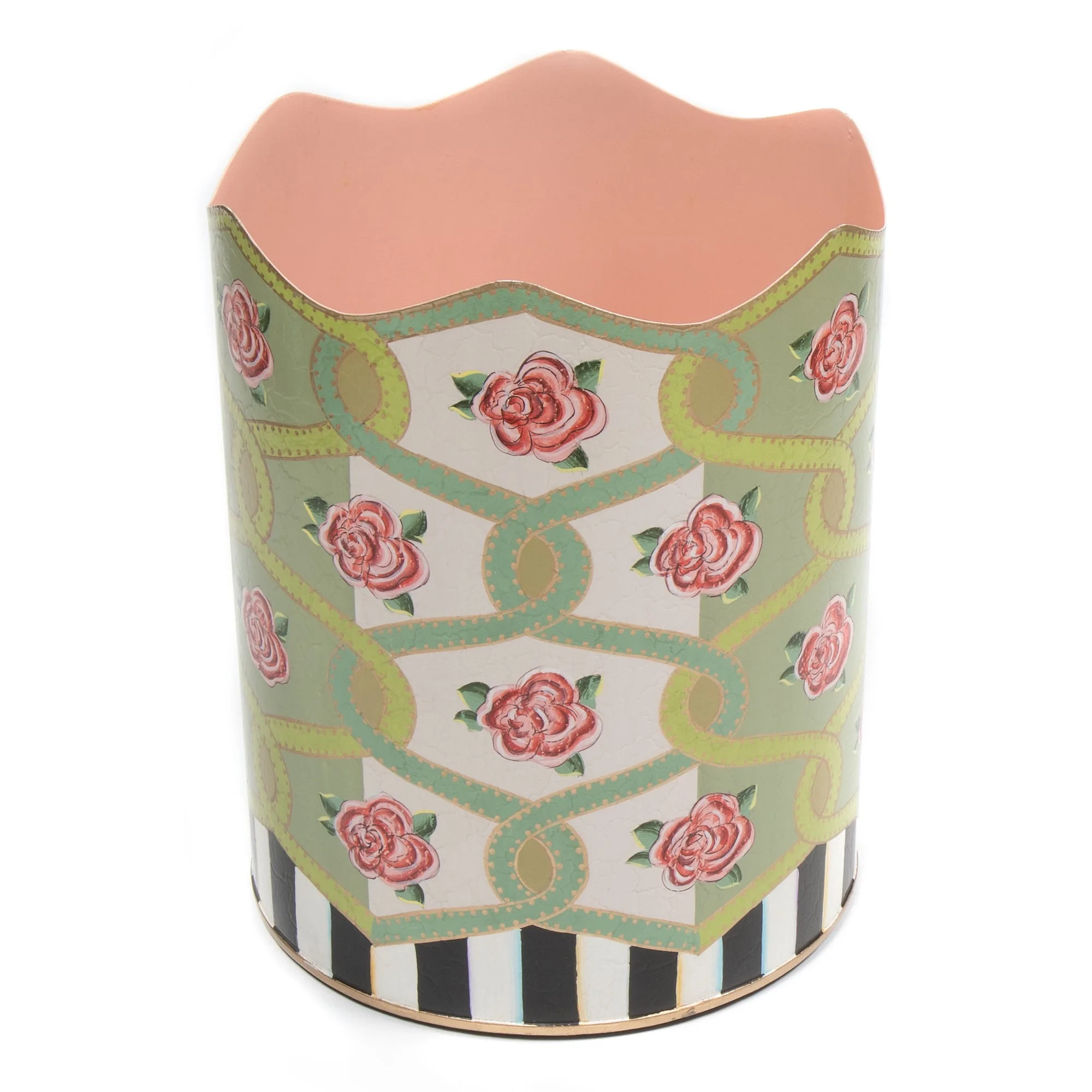 Really Rosy Waste Bin by MacKenzie-Childs