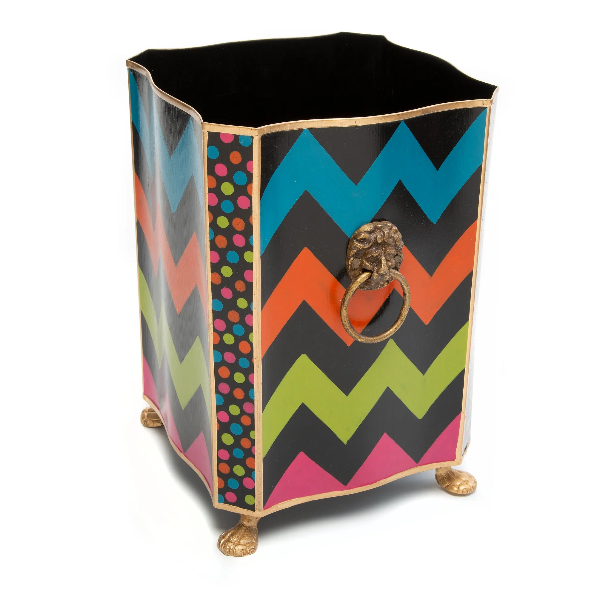 Trampoline Waste Bin - Black by MacKenzie-Childs