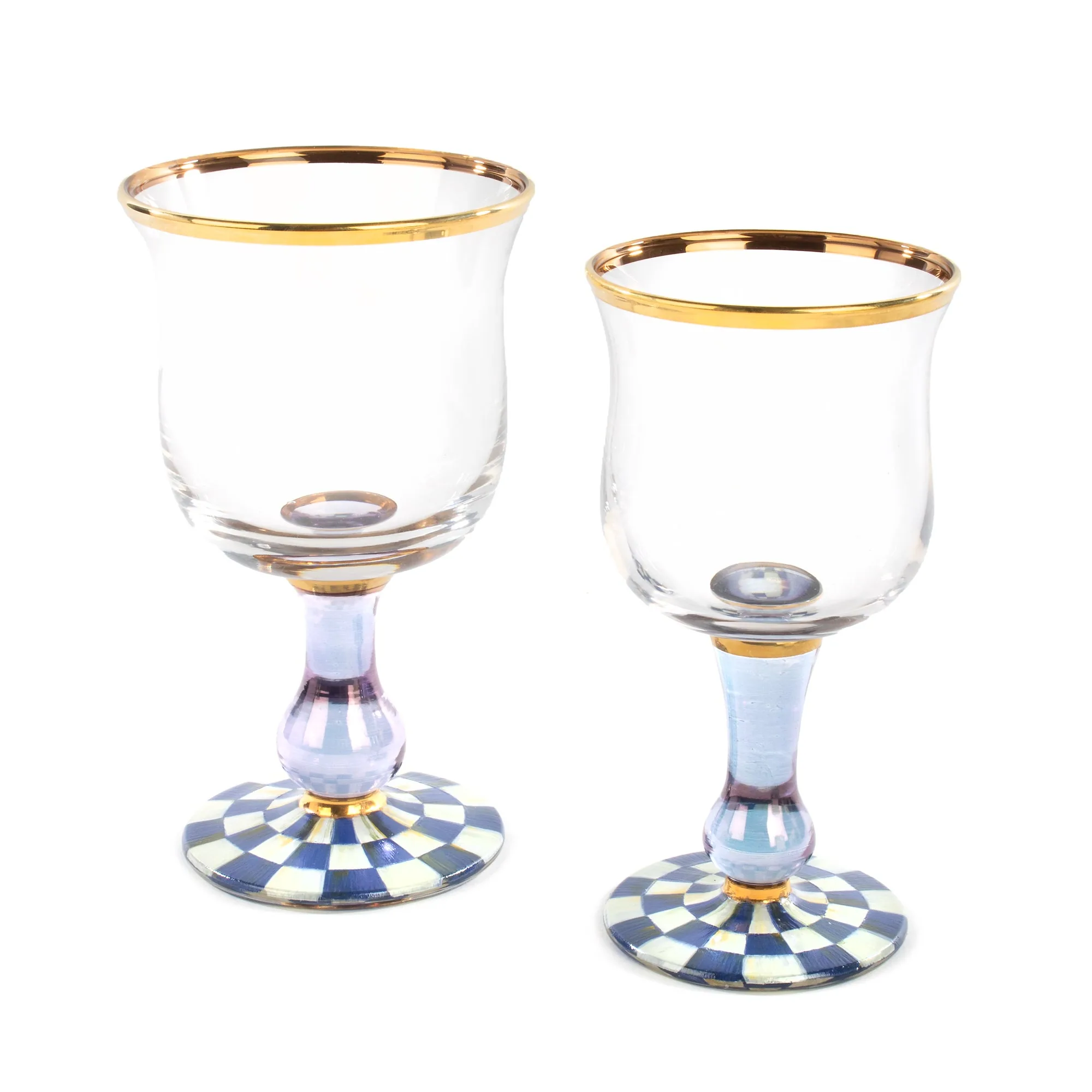 Royal Check Water Glass by MacKenzie-Childs
