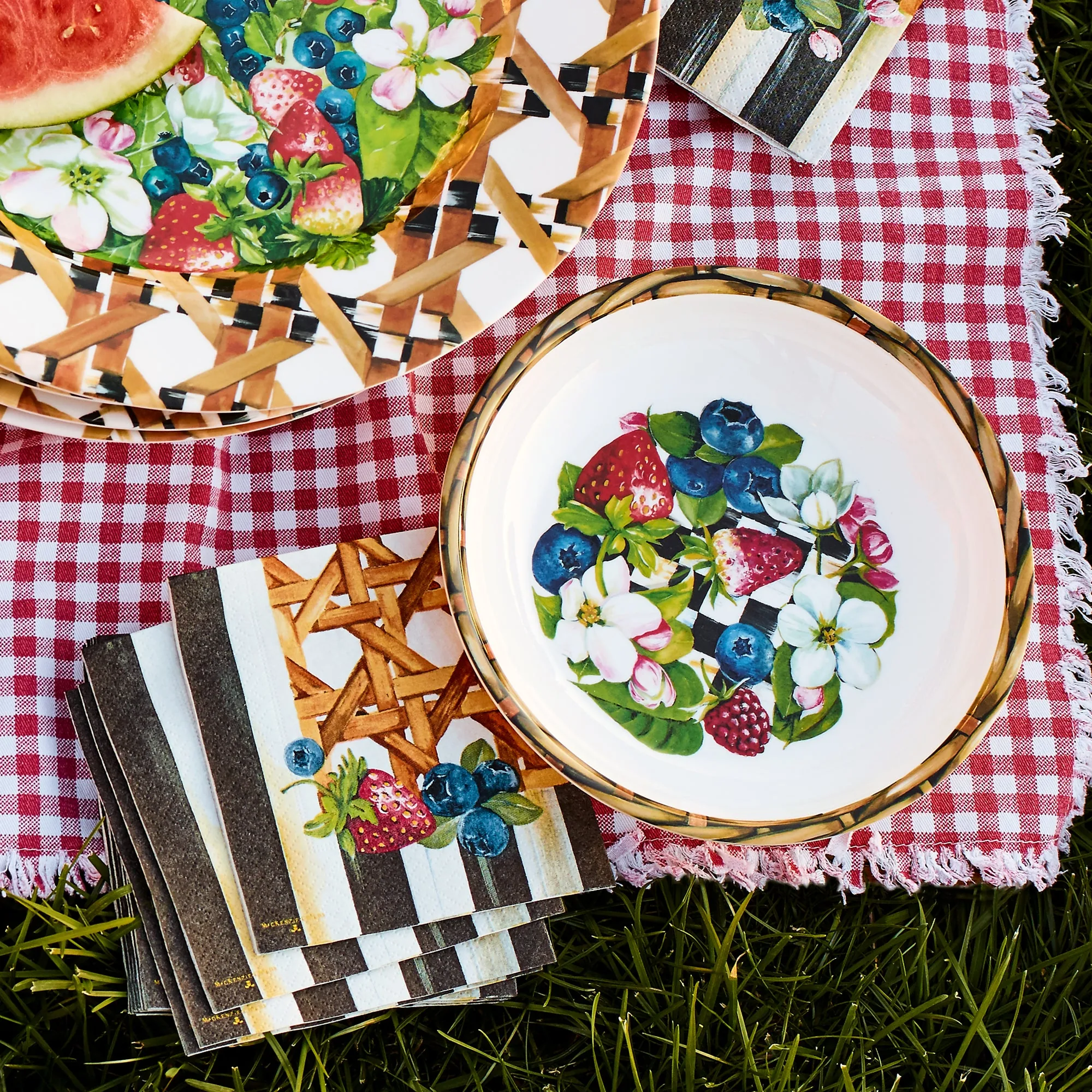 Berries & Blossoms Bowls - Set of 4 by MacKenzie-Childs