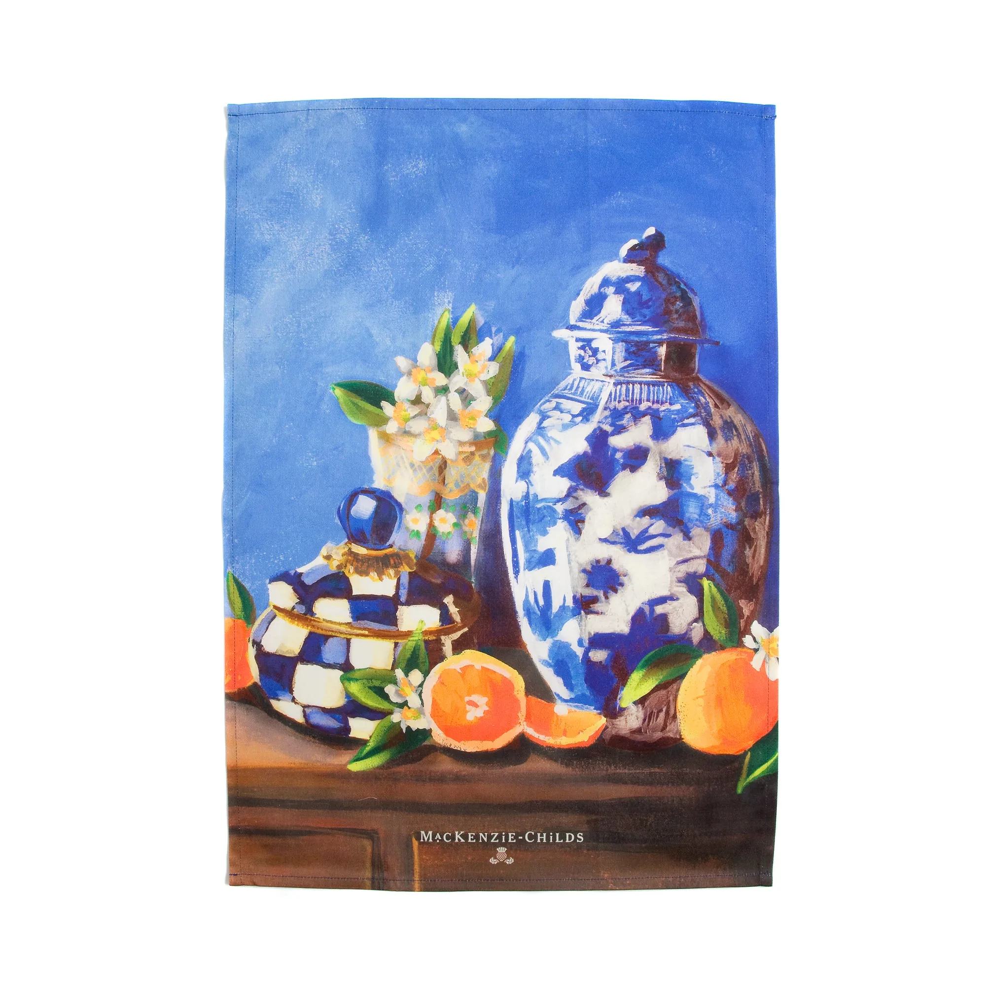 Royal Check Still Life Dish Towel - Vase by MacKenzie-Childs