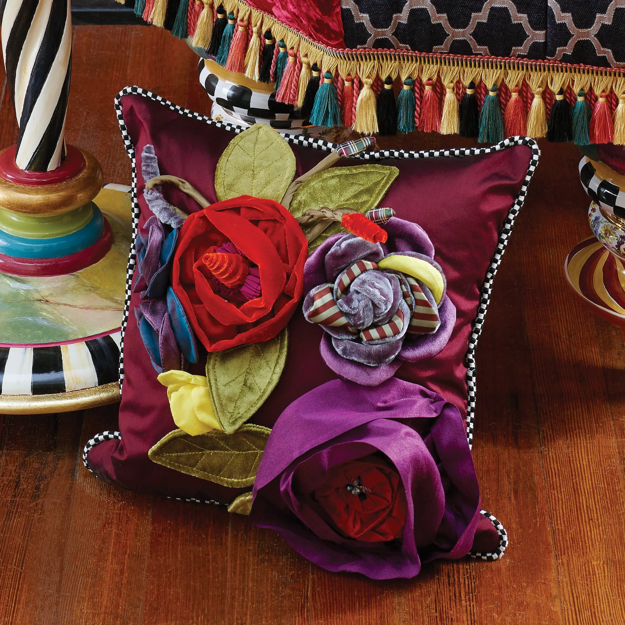 Botanica Square Pillow - Small by MacKenzie-Childs