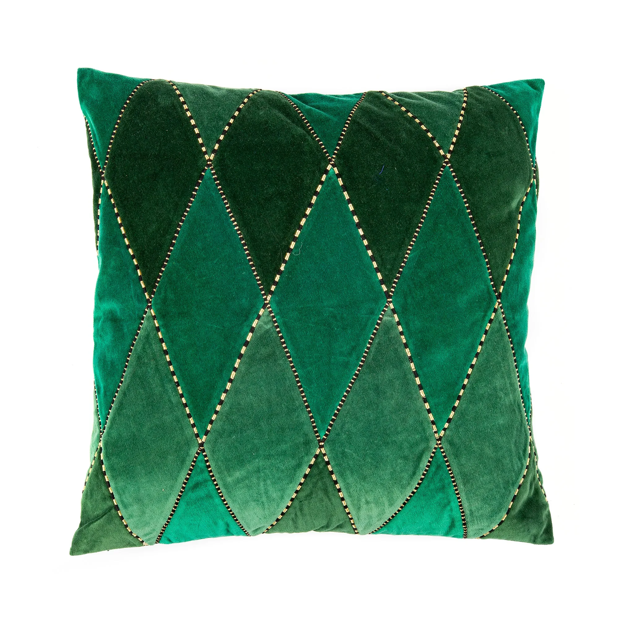 Emerald Harlequin Pillow by MacKenzie-Childs