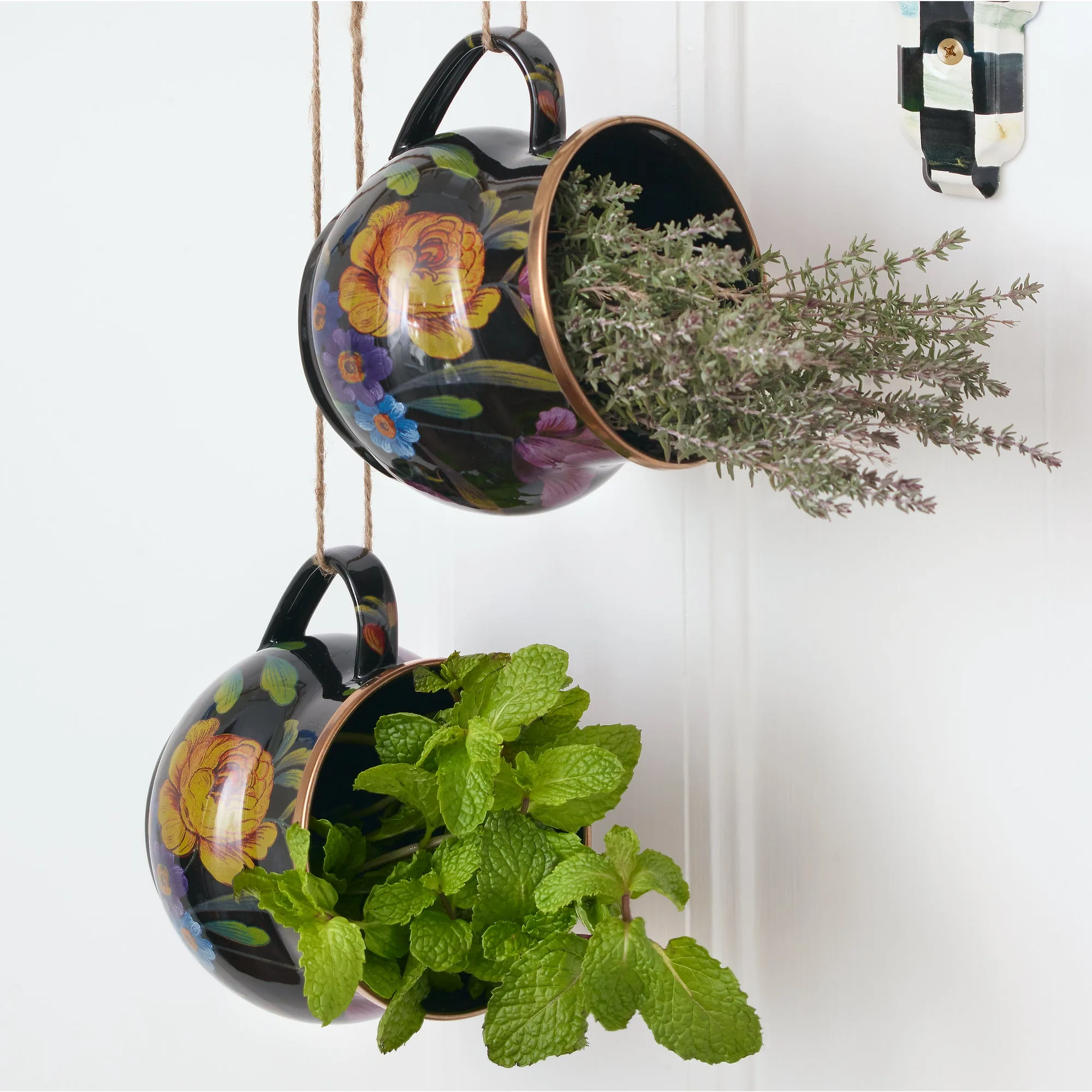 Flower Market Mug - Black by MacKenzie-Childs