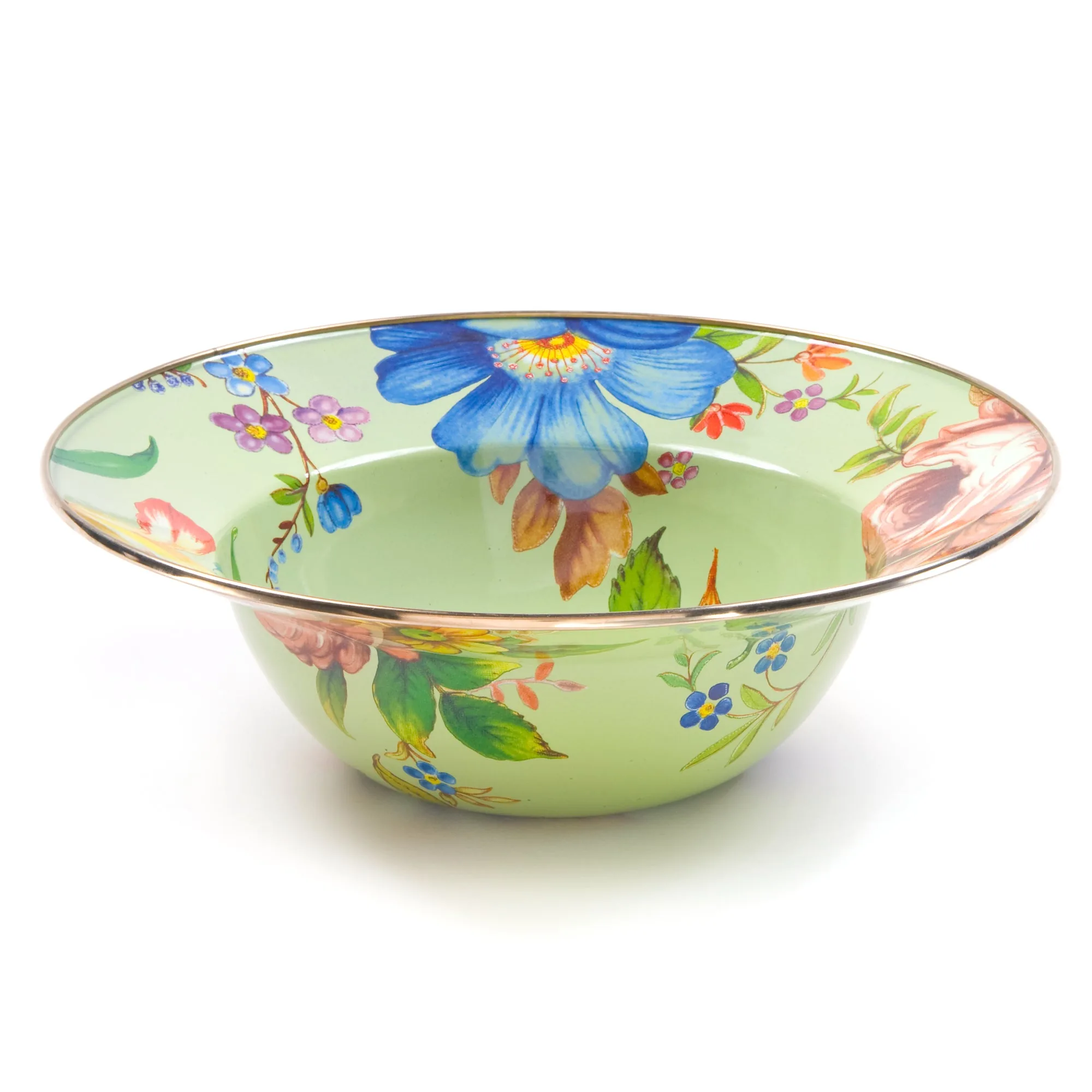Flower Market Serving Bowl - Green by MacKenzie-Childs