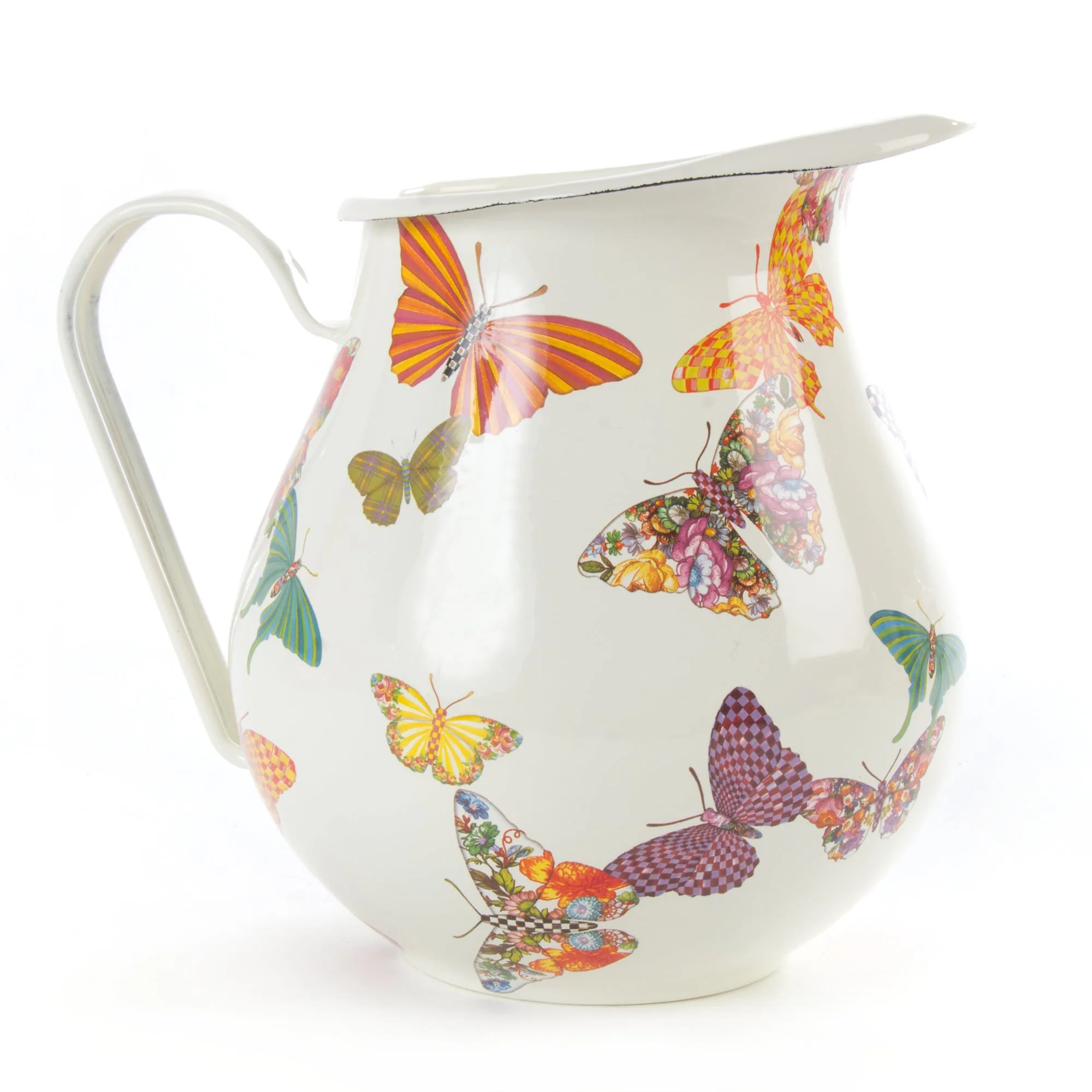 Butterfly Garden Pitcher - White by MacKenzie-Childs