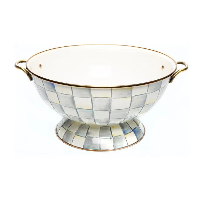 Sterling Check Enamel Everything Bowl by MacKenzie-Childs