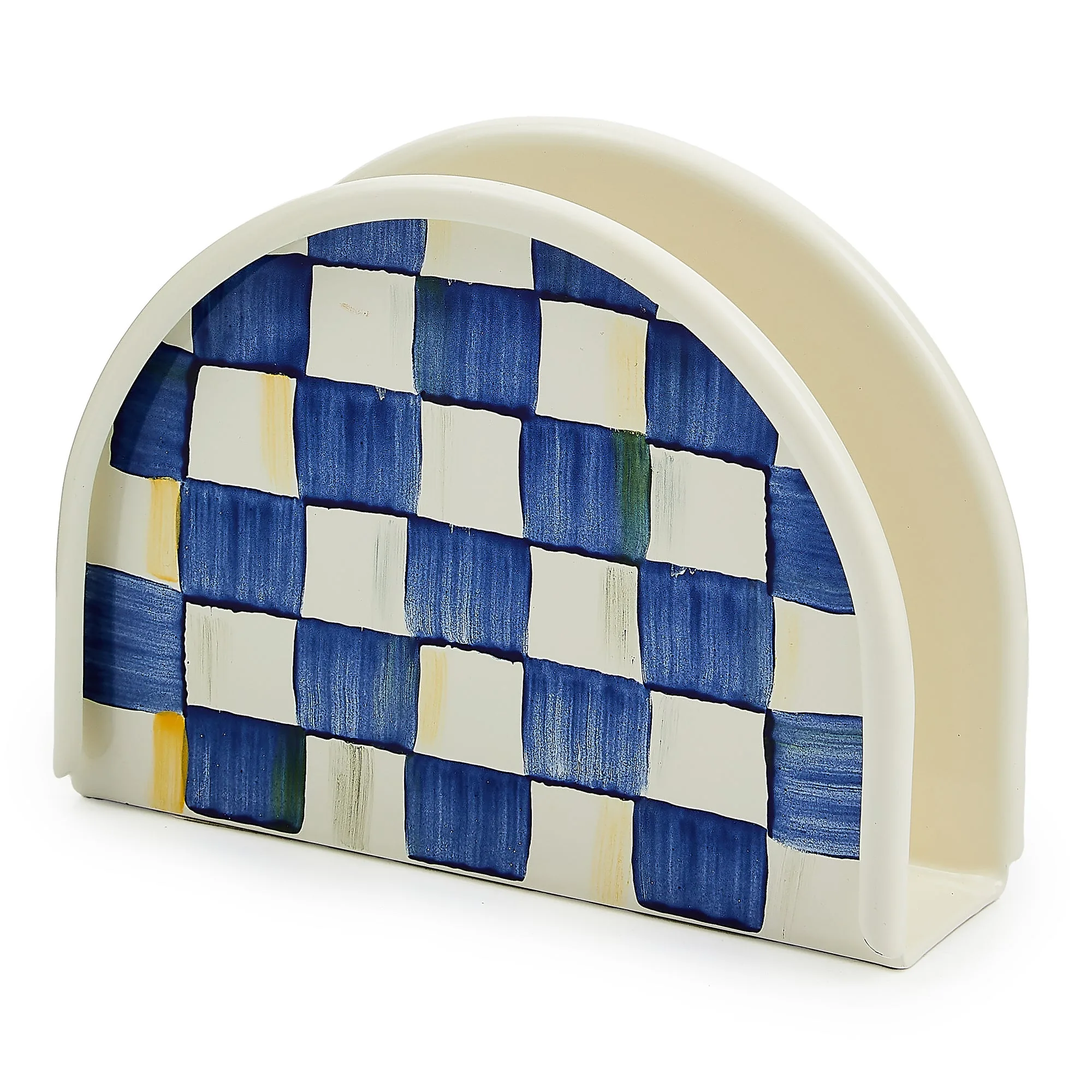 Royal Check Enamel Napkin Holder by MacKenzie-Childs