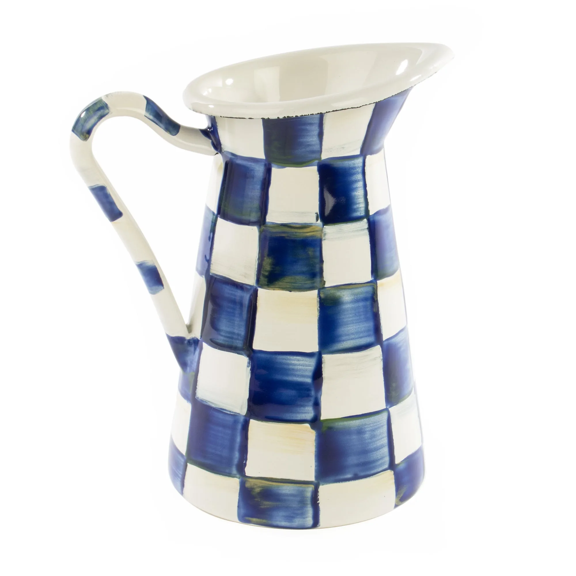 Royal Check Enamel Practical Pitcher - Small by MacKenzie-Childs