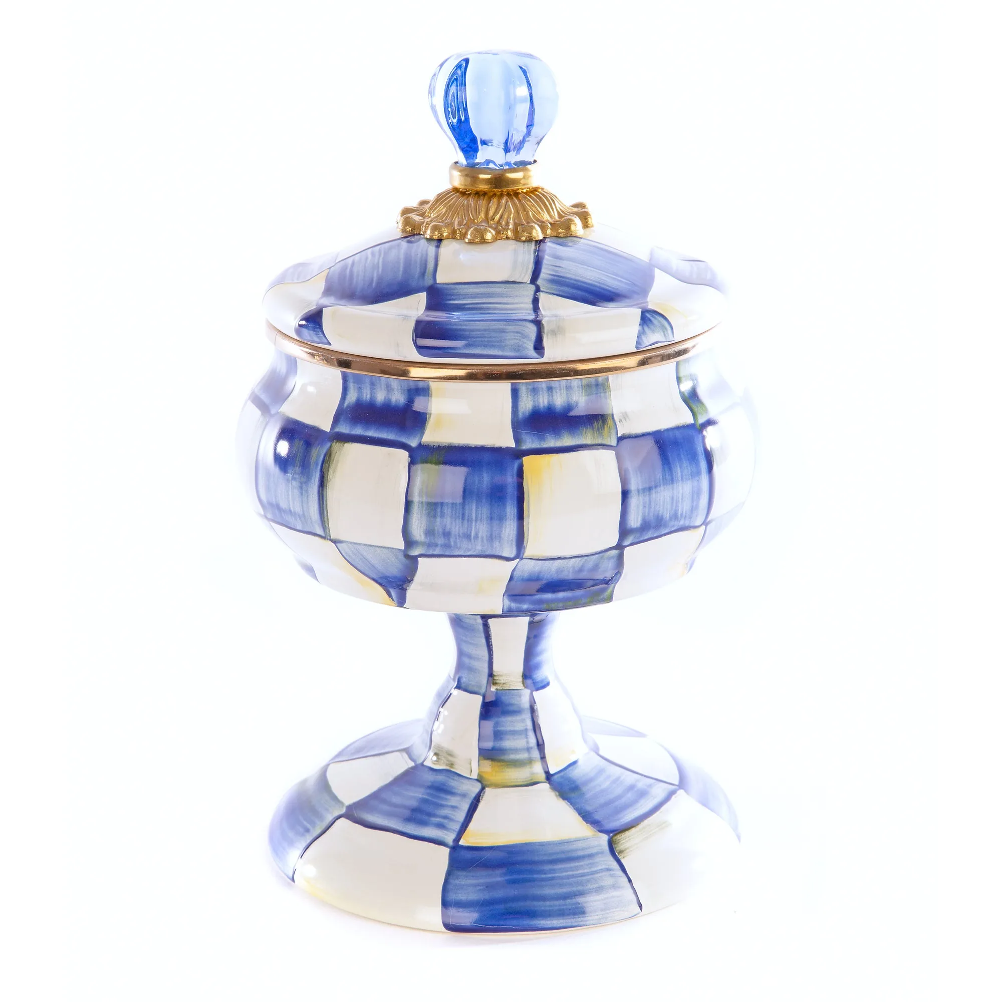 Royal Check Enamel Curiosity Pot by MacKenzie-Childs