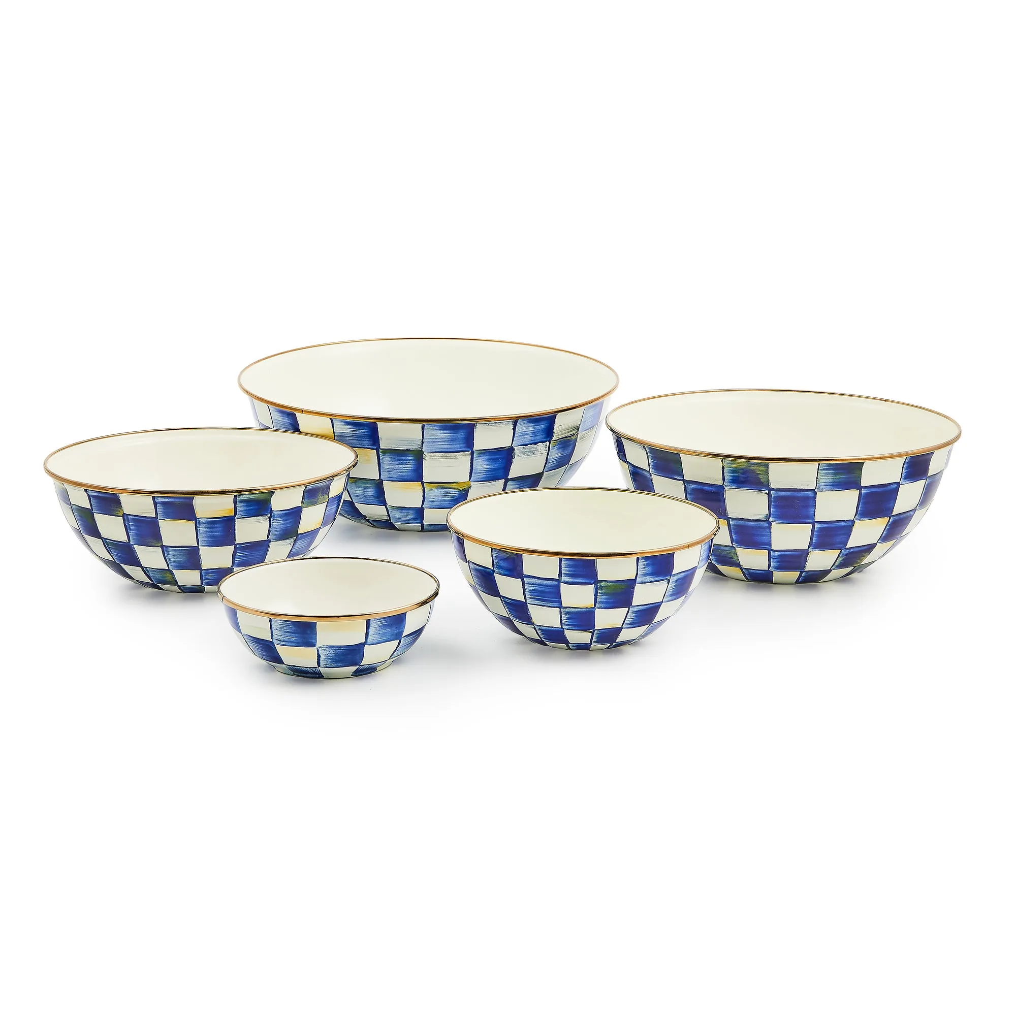 Royal Check Enamel Everyday Bowl - Medium by MacKenzie-Childs