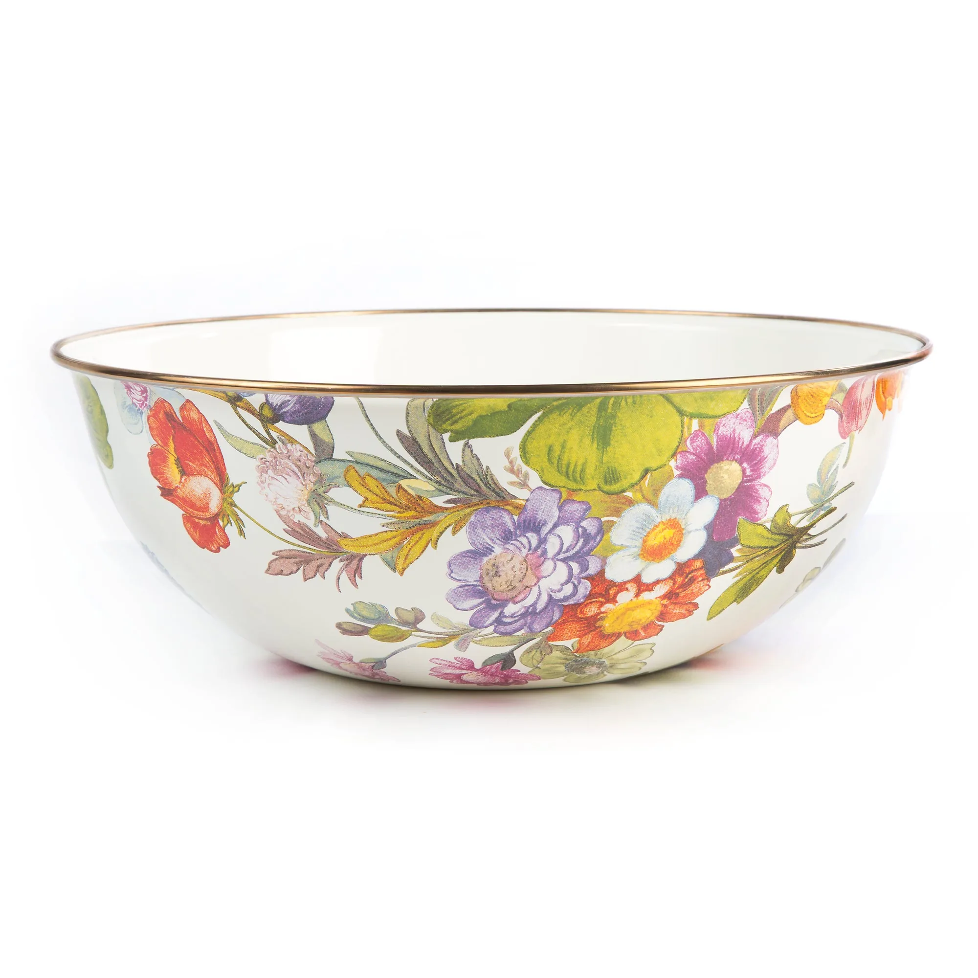 Flower Market Extra Large Everyday Bowl - White by MacKenzie-Childs
