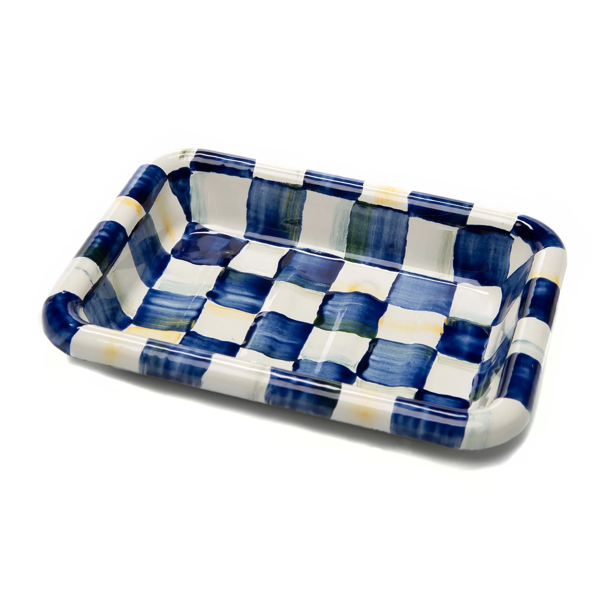 Royal Check Enamel Simply Soap Dish by MacKenzie-Childs