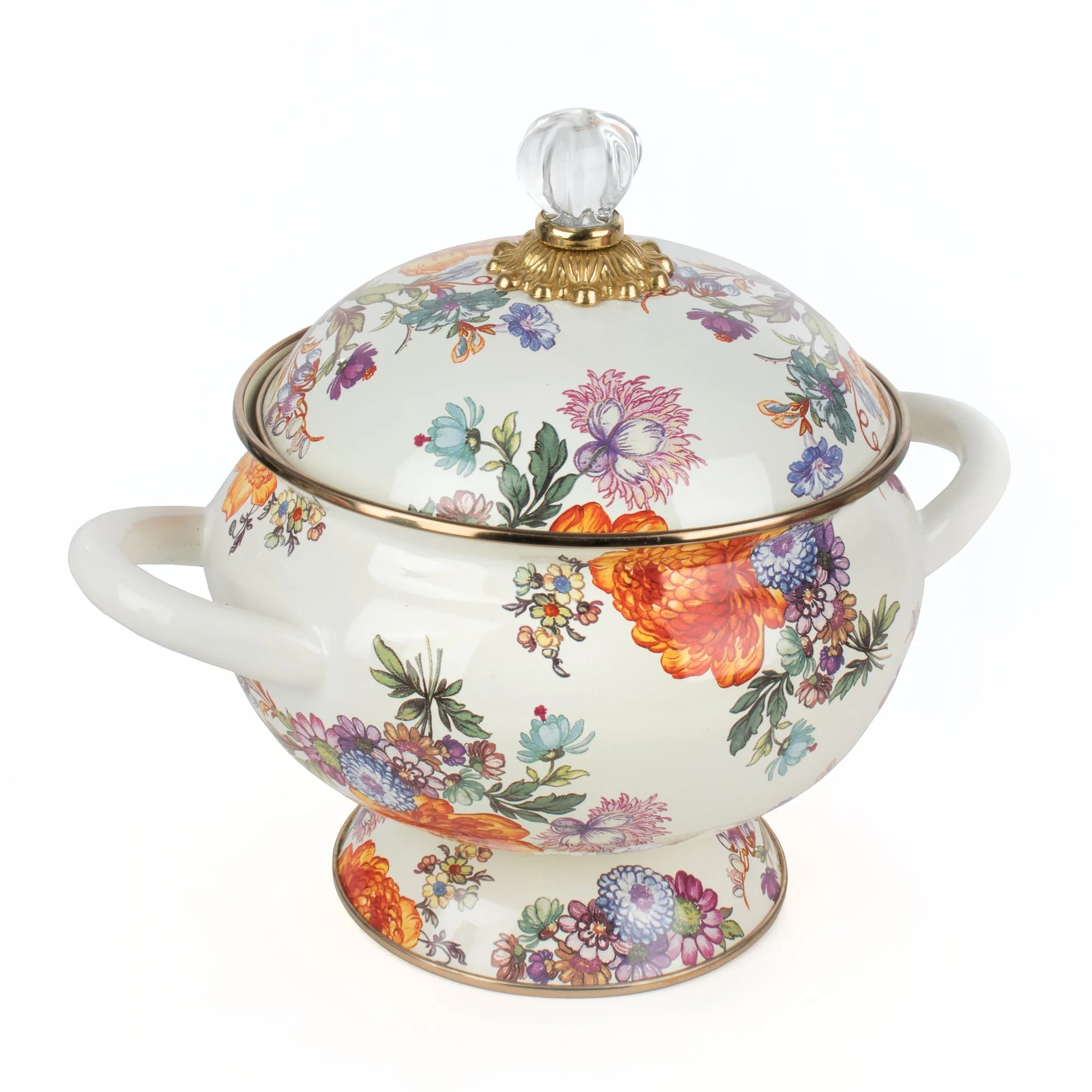 Flower Market Tureen - White by MacKenzie-Childs