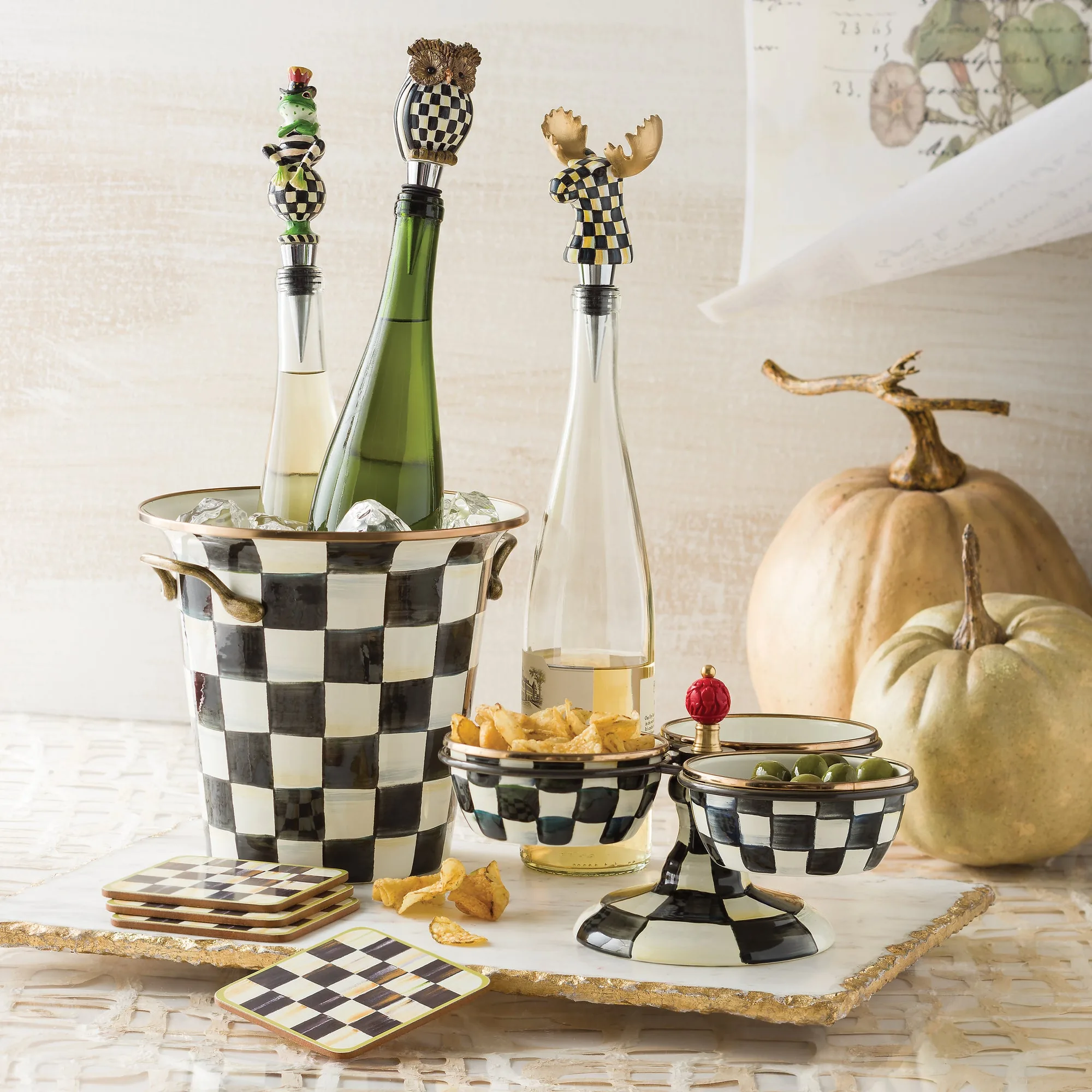 Courtly Check Enamel Triplicity by MacKenzie-Childs